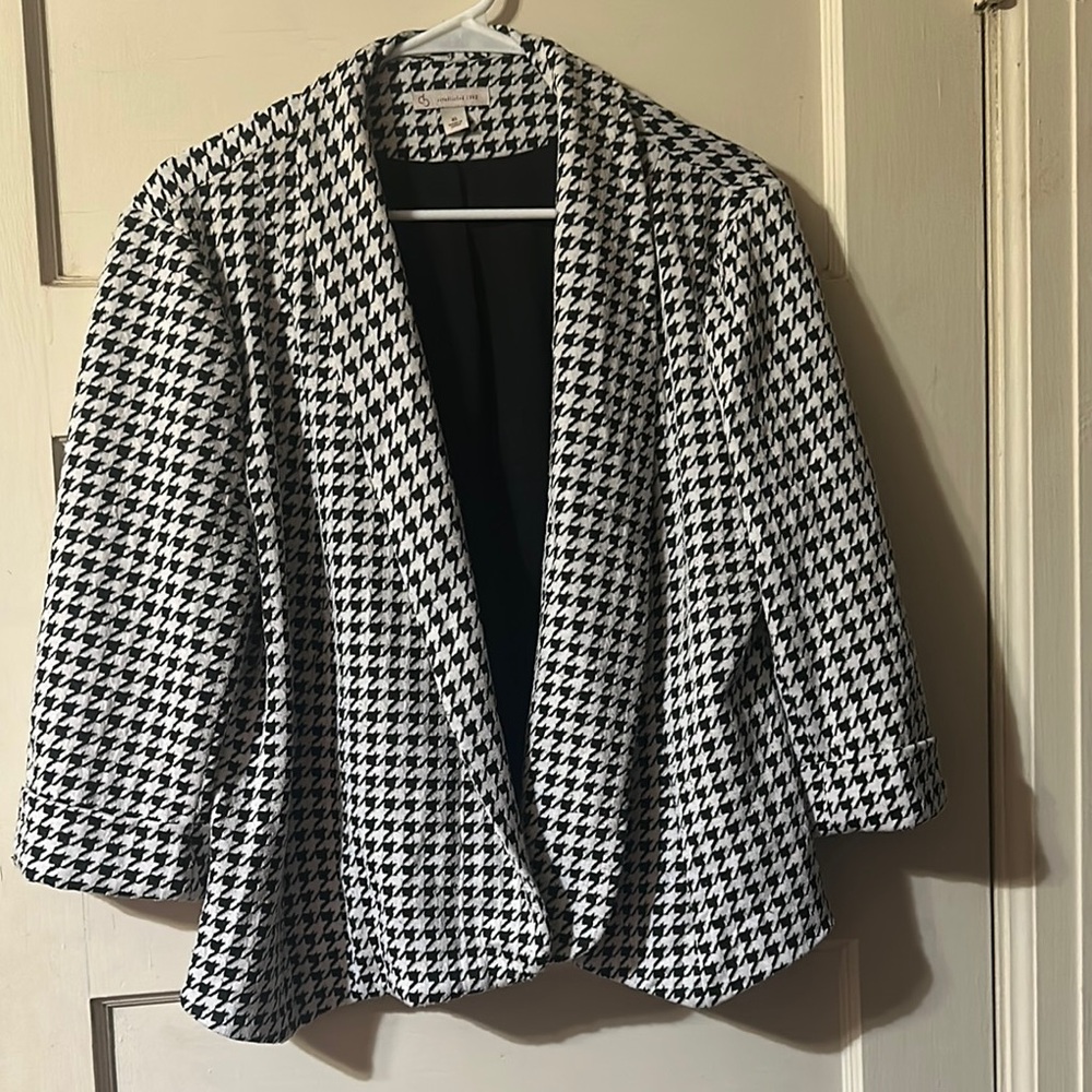 Houndstooth Black and White Women's Jacket